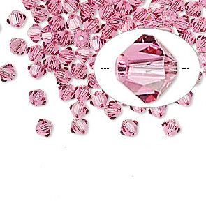 50 יח' Rose קריסטל סברובסקי, 4ממ