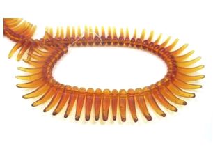 90 חרוזי שיניים, 16ממ, חום