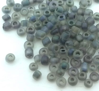 500 יח' חרוזי וונציה אפור בהיר מט, 3ממ