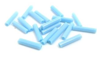 100 חרוזי וונציה תכלת, באגט, 9X3ממ