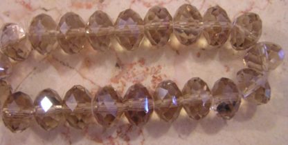 22 חרוזי קריסטל מולטיקאט, חום בהיר, 8X12ממ