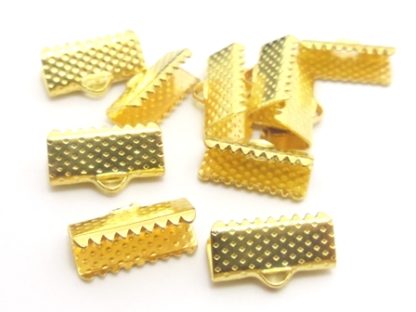 10 סופיות מוזהבות, 7X13ממ