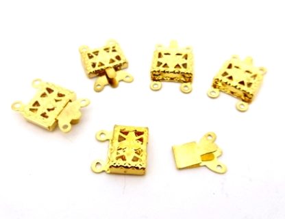 5 סוגרים 10X15ממ, 2 כניסות, מוזהב
