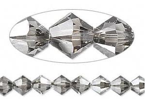 18 יח' Black Diamond Satin קריסטל סברובסקי , 6ממ