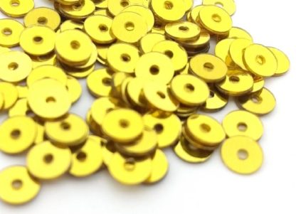 כ-500 יח' פייטים עגולים, זהב, 4ממ