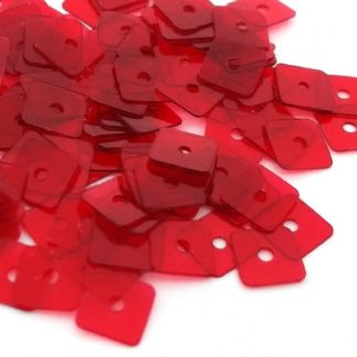 כ-1000 יח' פייטים מרובעים, אדום שקוף, 5X5ממ