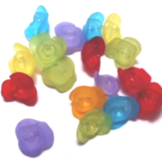 50 מיקס כפתורי פלסטיק 15ממ, #33