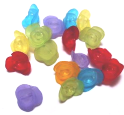 50 מיקס כפתורי פלסטיק 15ממ, #33
