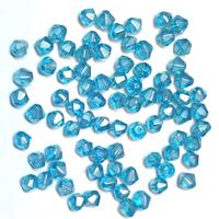 80 חרוזי קריסטל דמוי סברובסקי, 4ממ, טורכיז מבריק