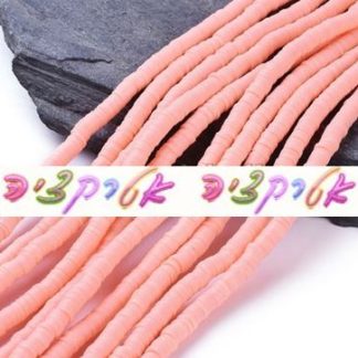 400 חרוזי סיליקון ורוד אפרסק בהיר , 6X1ממ